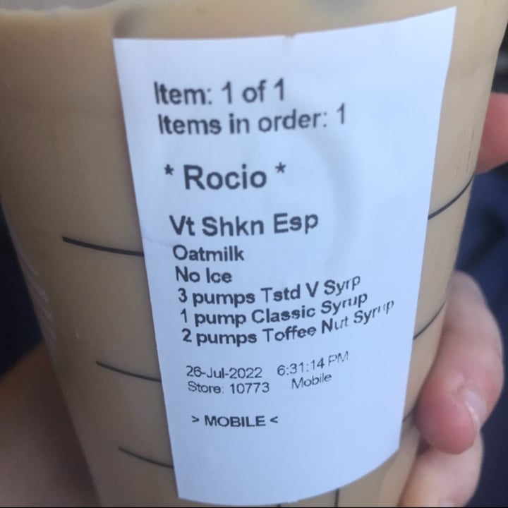 photo of Starbucks Iced shaken espresso shared by @rocior on  07 Aug 2022 - review