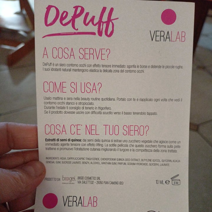 photo of Veralab Depuff shared by @marinasacco on  23 Jan 2022 - review