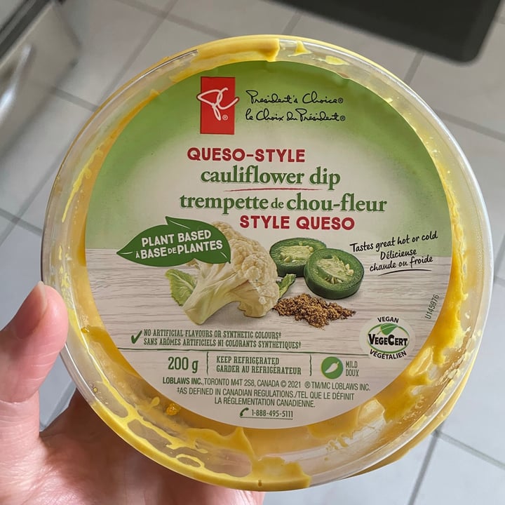 photo of President's Choice Queso Style Cauliflower Dip shared by @laurjc on  21 Jun 2021 - review