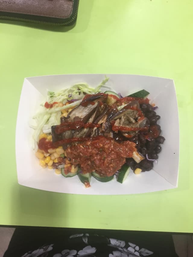 Foto do prato “Eggplant Rice Bowl”