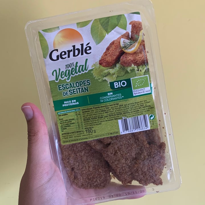 photo of Gerblé Escalopes de Seitán shared by @pakote on  02 Oct 2020 - review