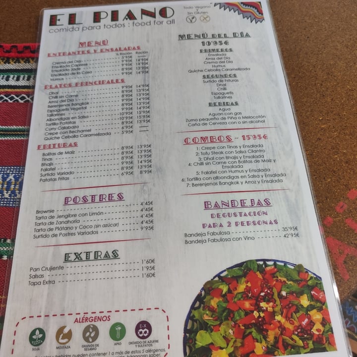 review photo of El Piano menú large shared by @desyross on 16 Sep 2022 - review