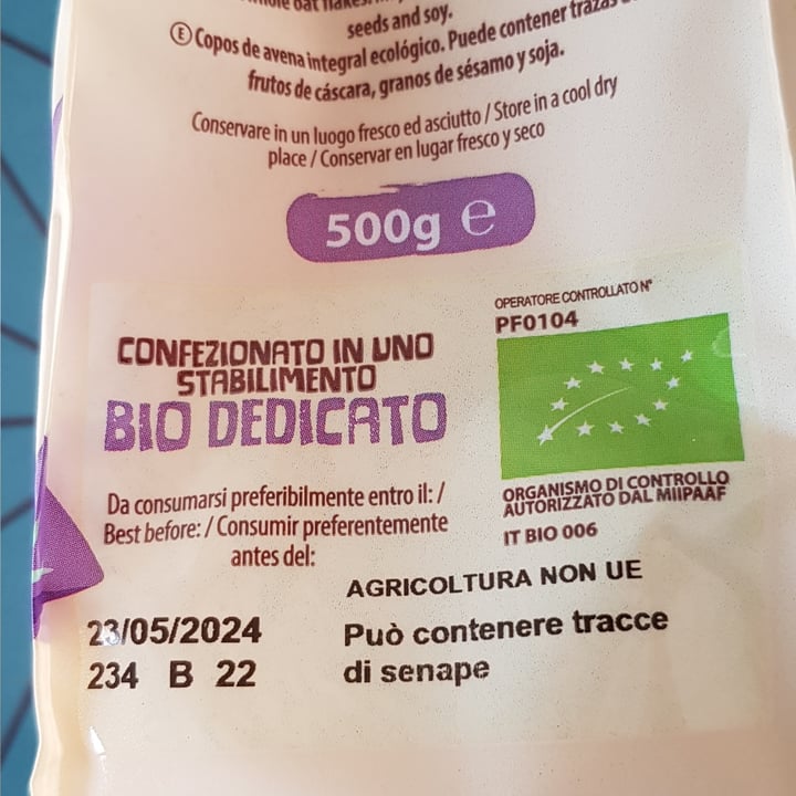 photo of Yukybio Fiocchi di avena integrale bio shared by @zampalgot on  28 Aug 2022 - review