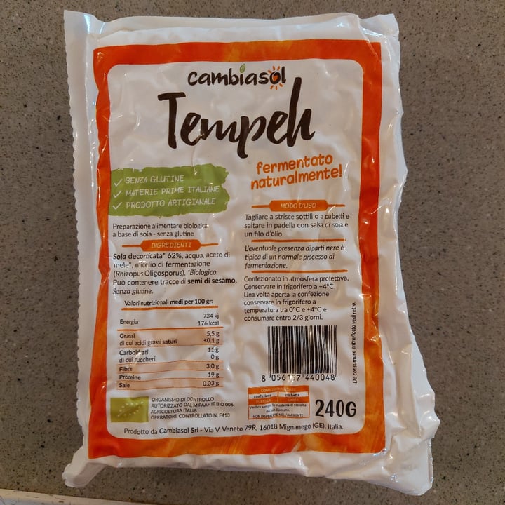 photo of Cambiasol Tempeh shared by @maddyveggy on  18 Feb 2022 - review