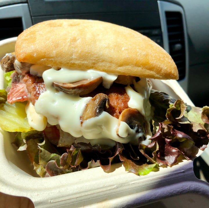 photo of Down to Earth Organic & Natural- Kailua Mushroom Swiss Burger shared by @alohaanimalsanctuary on  25 Feb 2020 - review