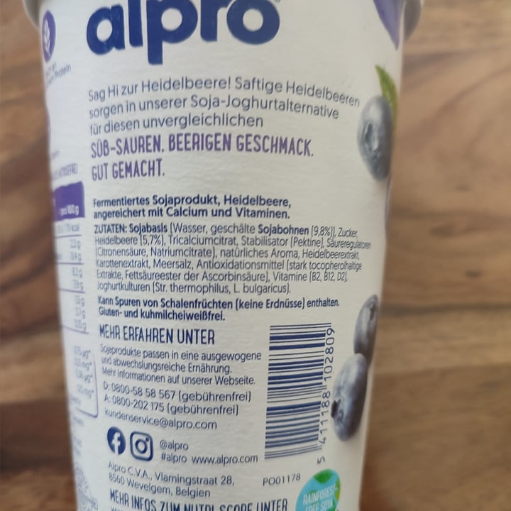 review photo of Alpro Joghurt Heidelbeere shared by @sara90s on 27 Sep 2022 - review