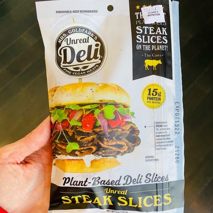 photo of Mrs. Goldfarb’s Unreal Deli Steak slices shared by @beckyyy on  11 Dec 2021 - review