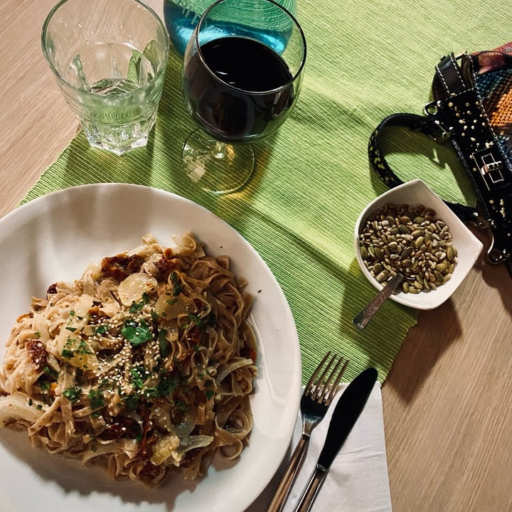 review photo of Hotel Sylva & RistoVegan Tagliatelle Di Farro Con Ragù Bianco Di Tempeh E Olive shared by @giuliasala on 16 Dec 2021 - review