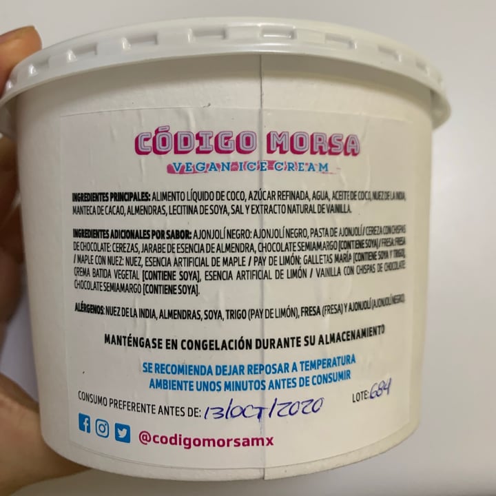 review photo of Código Morsa Helado de Vainilla con Chips de Chocolate shared by @ericka1 on 28 Apr 2020 - review