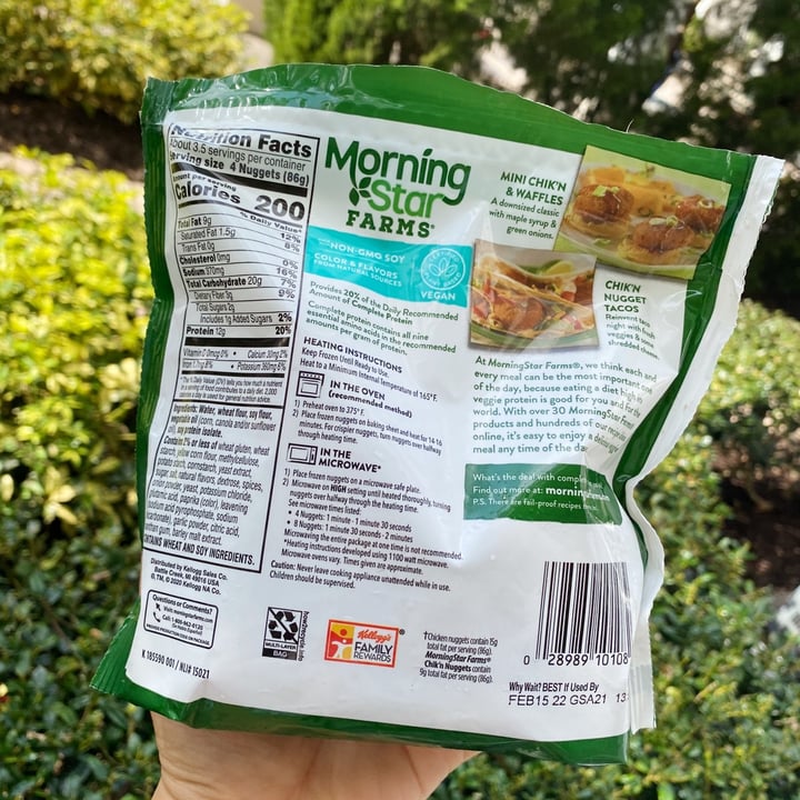review photo of MorningStar Farms Classic Chik’n Nuggets shared by @valeeeryh on 31 Jan 2021 - review