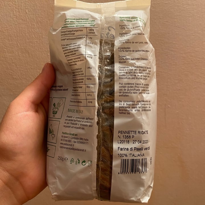 review photo of sani legumi pasta di farina di piselli shared by @giorgiamalavasi on 05 Jul 2022 - review