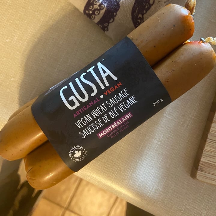 photo of Gusta Vegan Wheat  Montrealaise sausage shared by @missnarciss on  06 Feb 2021 - review