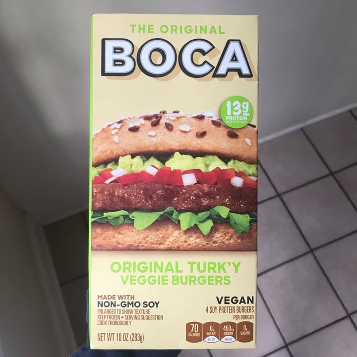photo of BOCA Original Turk’y Veggie Burgers shared by @appleappleamanda on  23 Aug 2020 - review