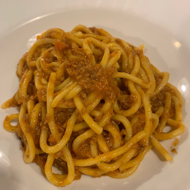 photo of Ristorante Vegano Biologico La Lanterna Bigoli Al Ragù Di Soia shared by @robykate on  03 Apr 2022 - review