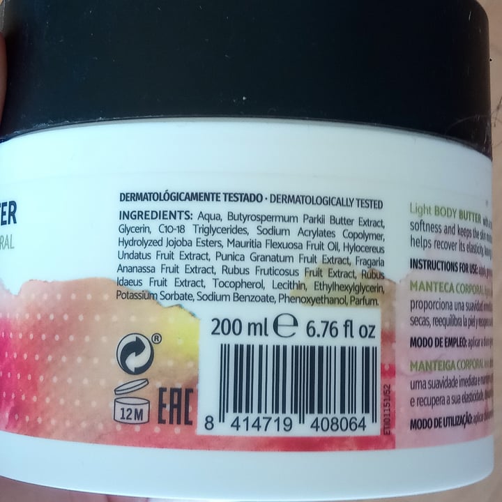 review photo of Body Natur Body Butter Red Fruits shared by @veganekutre on 03 Apr 2021 - review