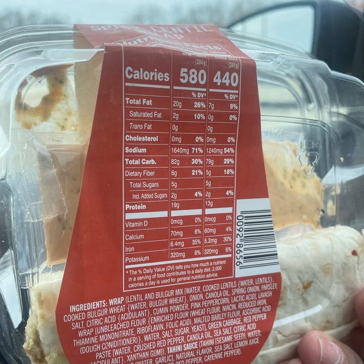 photo of Trader Joe's Spicy Lentil Wrap shared by @angelaaraujo on  25 Apr 2022 - review