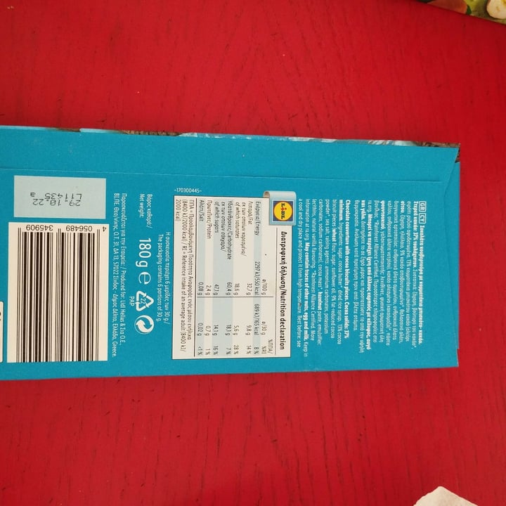 review photo of Fin Carré Chocolate vegano con cookies shared by @gregpap on 06 Oct 2022 - review