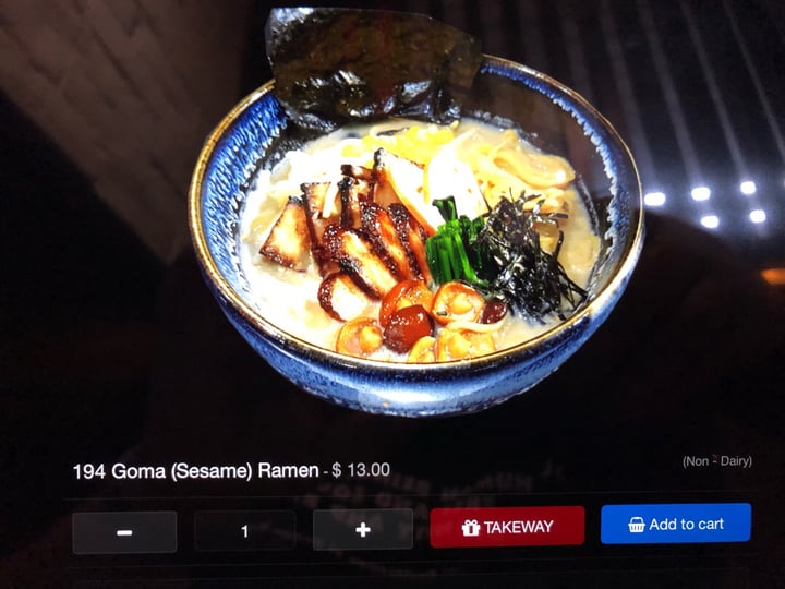 photo of Herbivore Goma (Sesame) Ramen shared by @biapol on  07 Sep 2019 - review