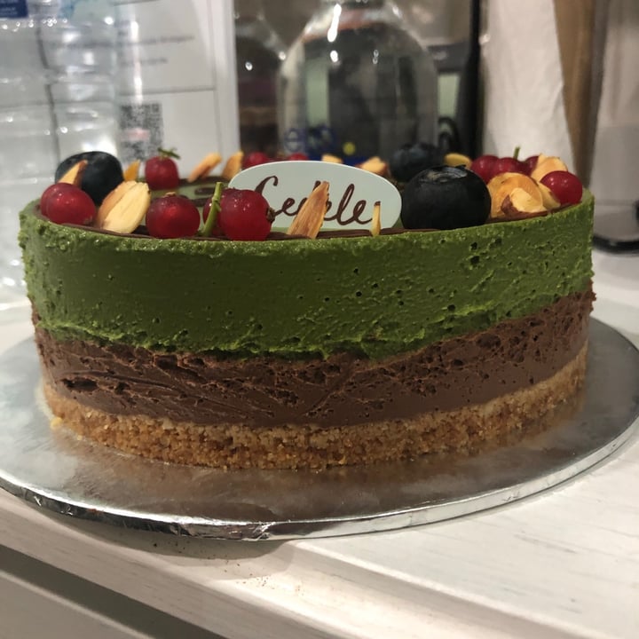 photo of Cedele Bakery Cafe - Novena Square Vegan Matcha Chocolate Cheesecake shared by @aishahalattas on  09 Oct 2020 - review