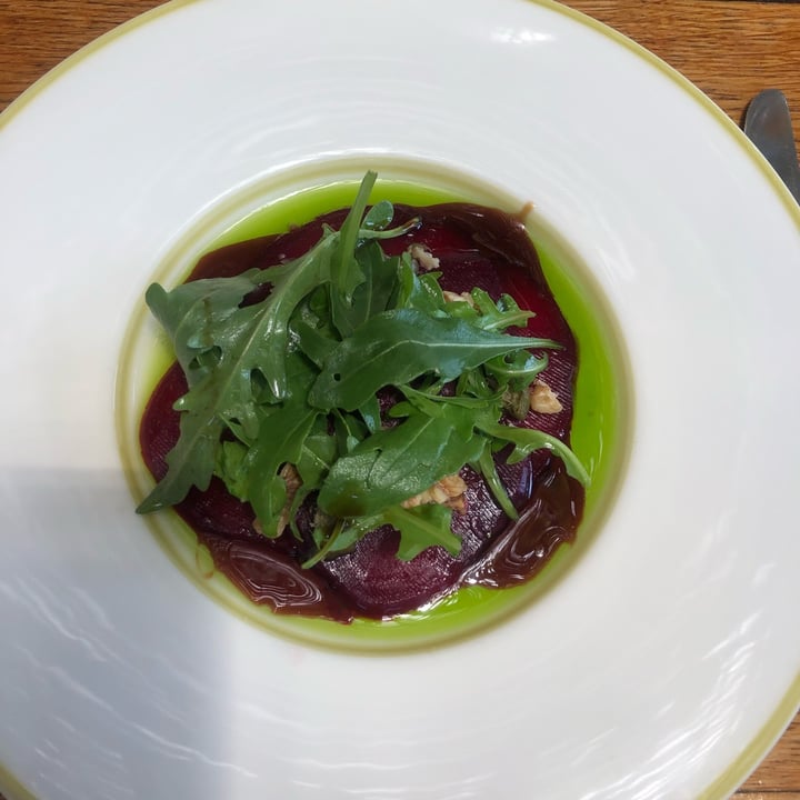 review photo of Longridge Restaurant Beetroot carpaccio shared by @heidsm on 08 Jan 2022 - review