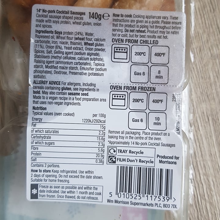 review photo of Morrisons No pork cocktail sausages shared by @immy on 12 May 2021 - review