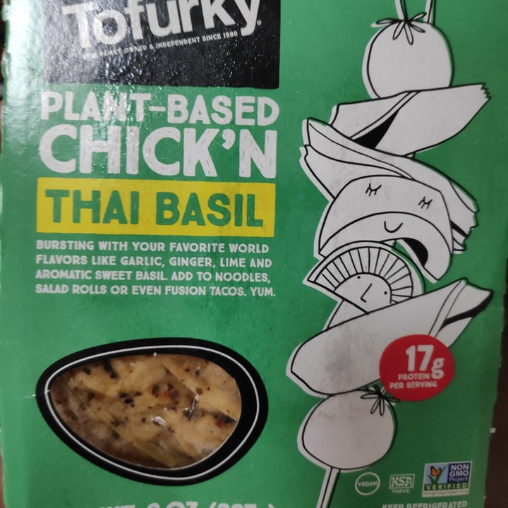 photo of Tofurky Chick’n Thai Basil shared by @urielmtz on  20 Aug 2022 - review