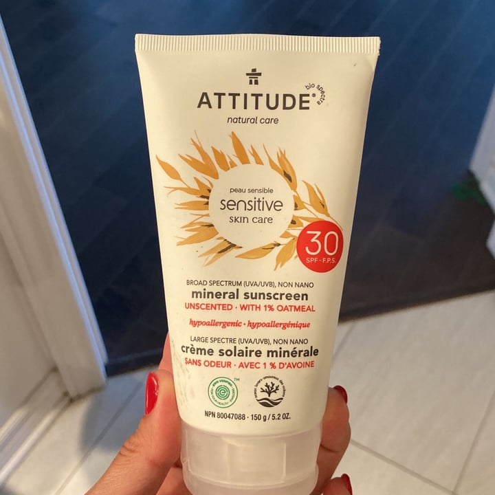photo of ATTITUDE Crème Solaire Minérale FPS 30 shared by @marieyoga on  18 Jul 2022 - review