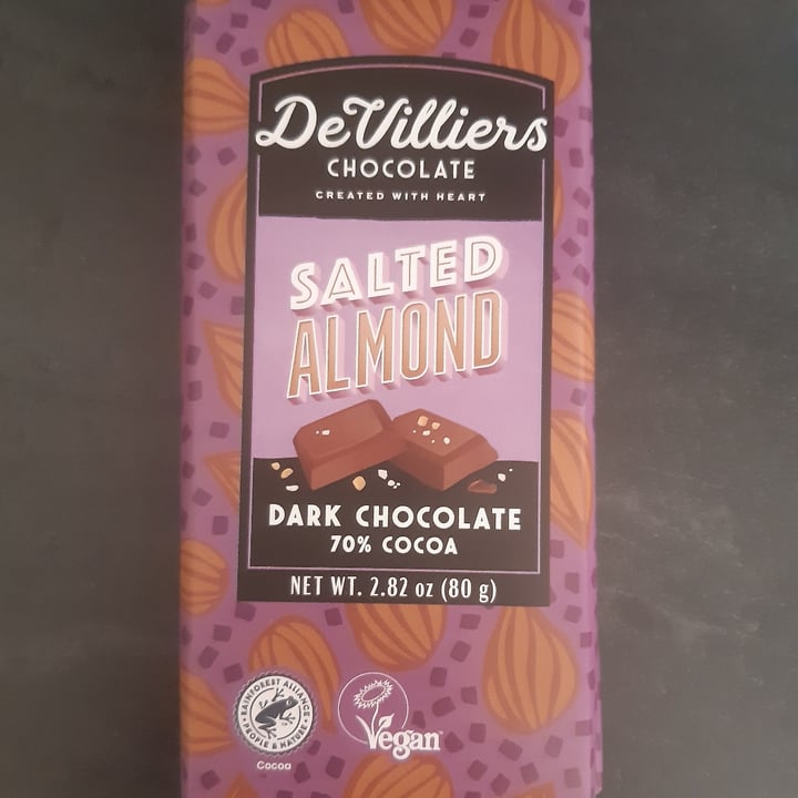 photo of De Villiers Chocolate Salted Almond Dark Chocolate shared by @teachermrsg on  06 Jul 2021 - review