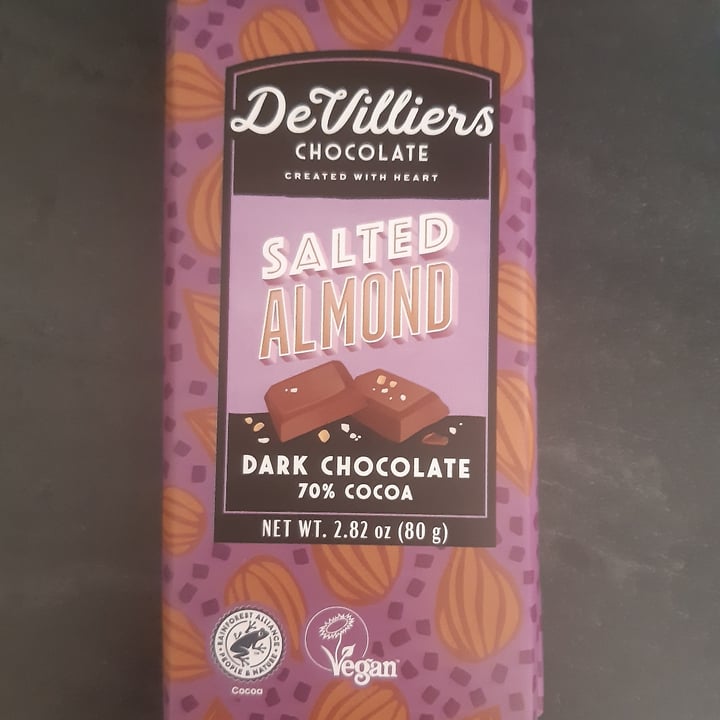 review photo of De Villiers Chocolate Salted Almond Dark Chocolate shared by @teachermrsg on 06 Jul 2021 - review