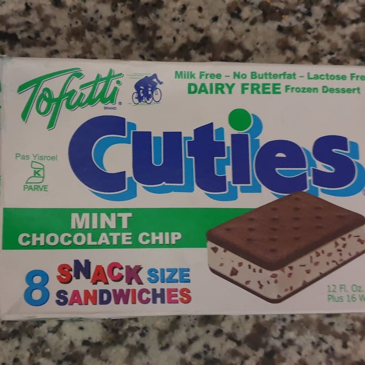 photo of Tofutti Mint Chocolate Chip Cuties shared by @autumnleaves on  20 Sep 2020 - review
