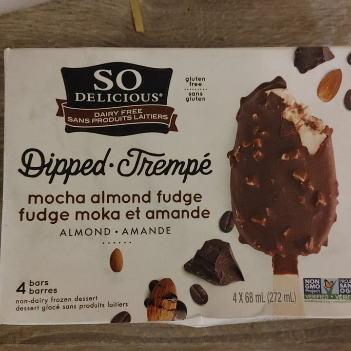 photo of So Delicious Dairy Free Dipped Mocha Almond Fudge Bar Almondmilk Frozen Dessert shared by @romeoluv1 on  20 Aug 2022 - review