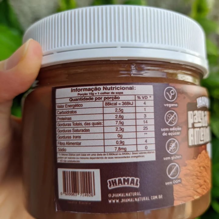review photo of Jhamal Pasta De Amendoim De chocolate E avelã shared by @mariveggy on 03 Jun 2022 - review