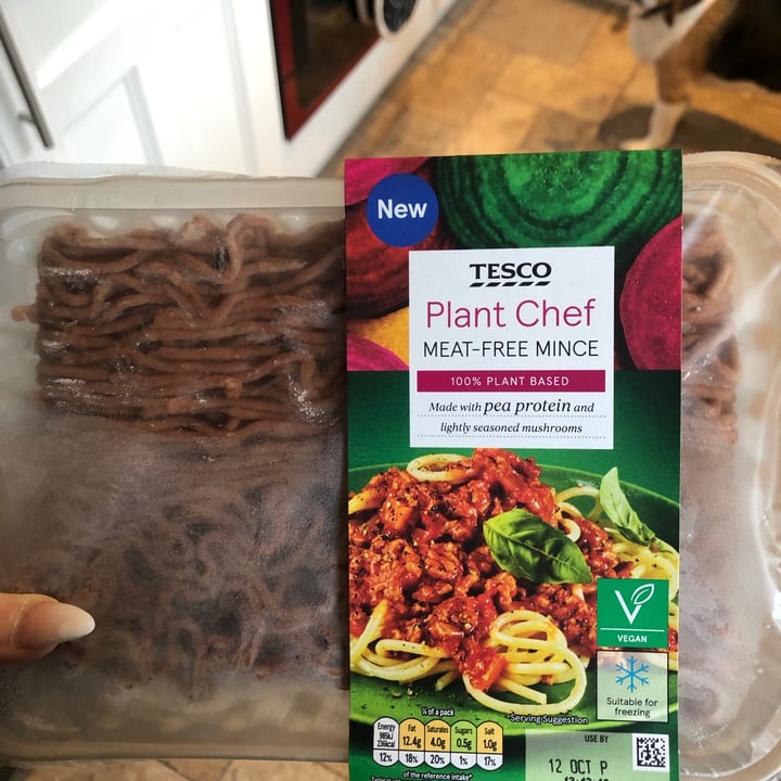 photo of Tesco Plant Chef Meat Free Mince Pea Protein and Lightly Seasoned Mushrooms shared by @elizabethbourn on  29 Oct 2020 - review