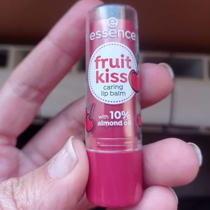 review photo of Essence Cosmetics fruit kiss caring lip balm 02 cherry love shared by @veggielauher on 23 May 2022 - review