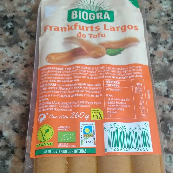 photo of Biogra Frankfurts largos de tofú shared by @luzdeluna on  15 Aug 2020 - review