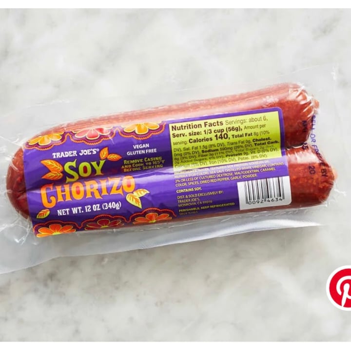 photo of Trader Joe's Soy Chorizo shared by @callmemarleigh on  30 Dec 2020 - review