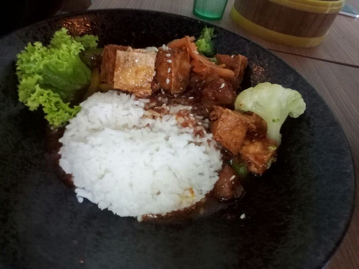 photo of Vegan Curry Rice with Mother Earth Tofu Sambal Rice with Omnipork Bits shared by @veganspicegirl on  20 Sep 2019 - review