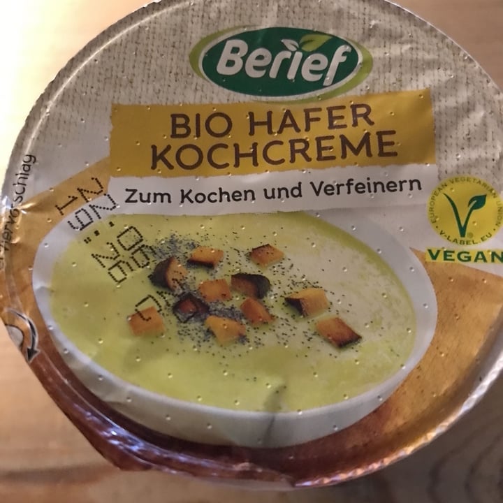 photo of Berief Bio Hafer Kochcreme shared by @nicmue64 on  16 Jan 2020 - review