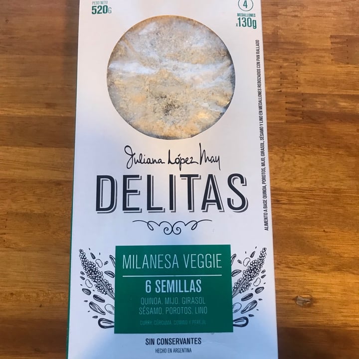 photo of Delitas By Juliana Lopez May Milanesa veggie 6 semillas shared by @martu on  27 Aug 2021 - review