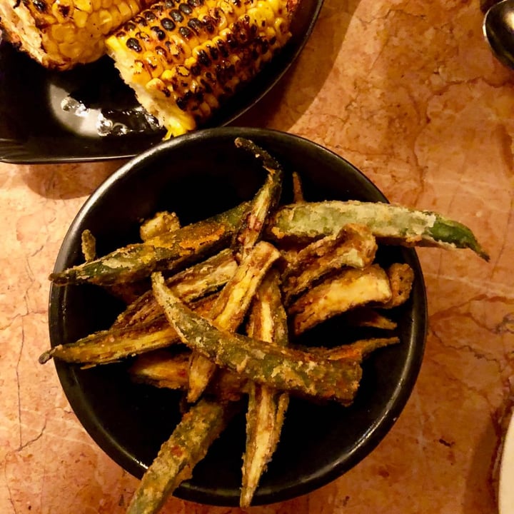 review photo of Dishoom Carnaby Okra Fries shared by @veggiecurious on 03 Jan 2018 - review