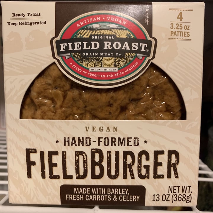 photo of Field Roast Hand-Formed Fieldburger shared by @smoreydvm on  31 Dec 2020 - review