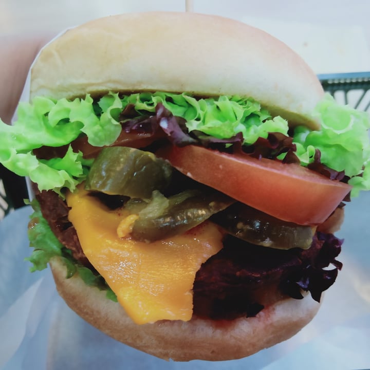 photo of Veggie Dojo Saucy salsa classic burger shared by @veganspicegirl on  23 Jun 2020 - review
