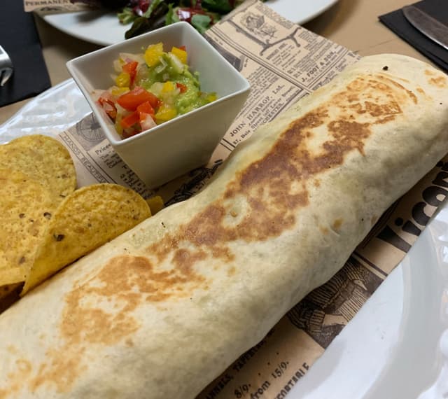 Foto do prato “Burrito vegano”