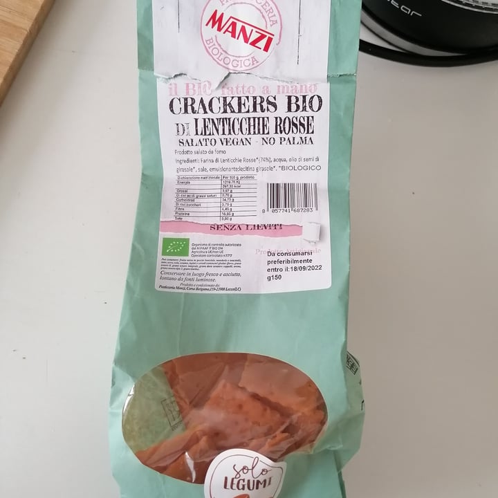 photo of Pasticceria Manzi biologica Cracker Bio Di Lenticchie Rosse shared by @vegetariannanas on  31 Mar 2022 - review