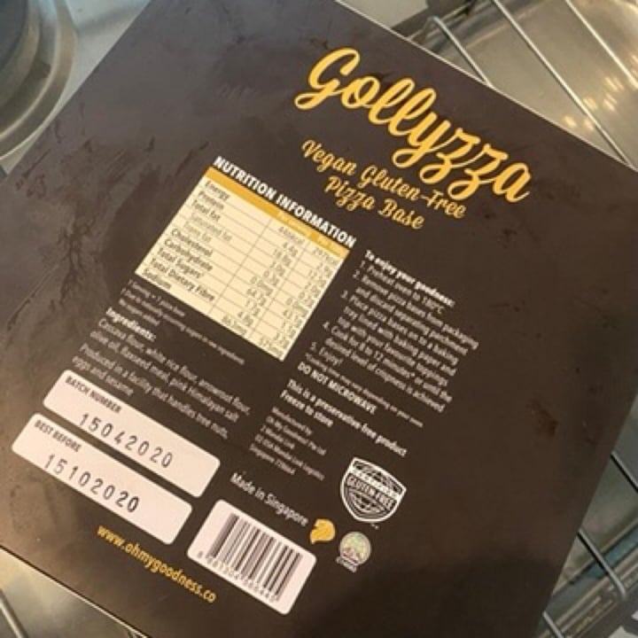 review photo of gollyzza Vegan gluten free Pizza Base shared by @nnelg on 10 Jun 2020 - review