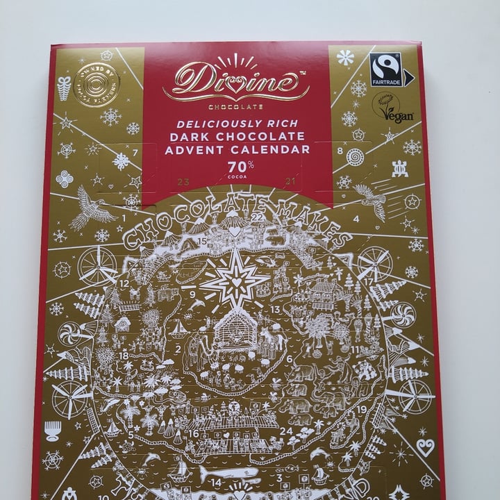review photo of Divine Chocolate Dark Chocolate Advent Calendar shared by @shadefood on 07 Oct 2021 - review