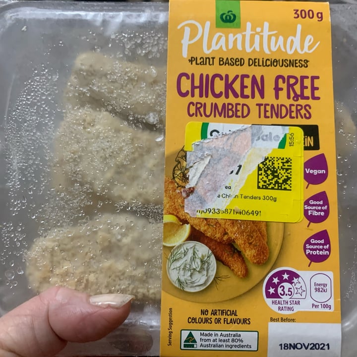 photo of Plantitude Chicken Free Crumbed Tenders shared by @latasha on  27 Feb 2022 - review