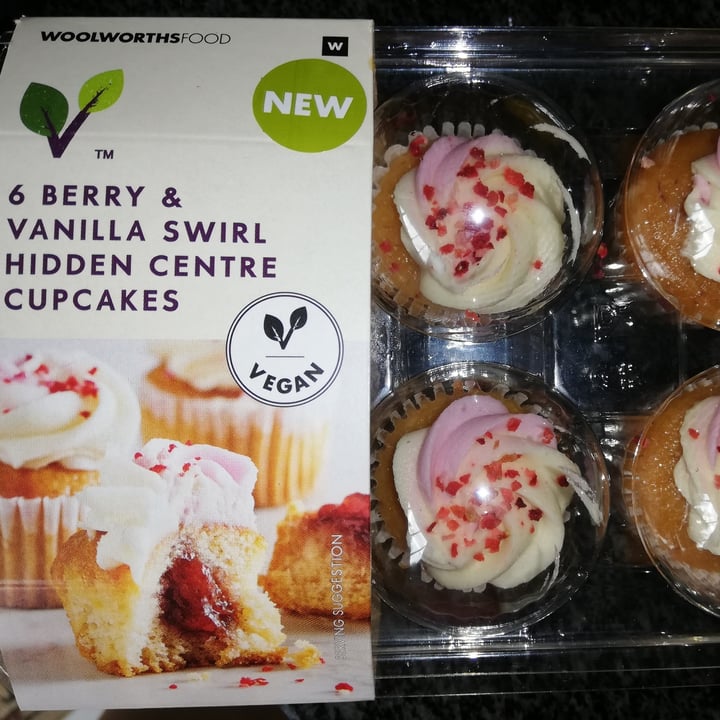 photo of Woolworths Food 6 Berry & vanilla swirl hidden centre cupcakes shared by @natasha1912 on  06 Oct 2021 - review