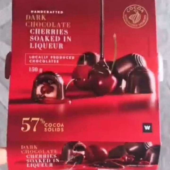 photo of Woolworths Food Dark chocolate cherries soaked in liqueur shared by @liezle on  03 Dec 2020 - review