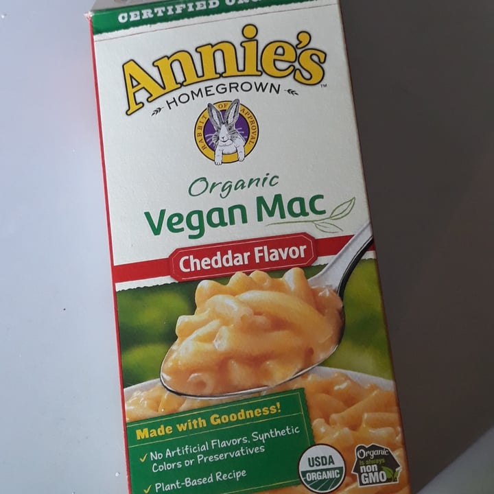 photo of Annie’s Organic Vegan Mac Cheddar Flavor shared by @gettewilson on  23 Jun 2020 - review